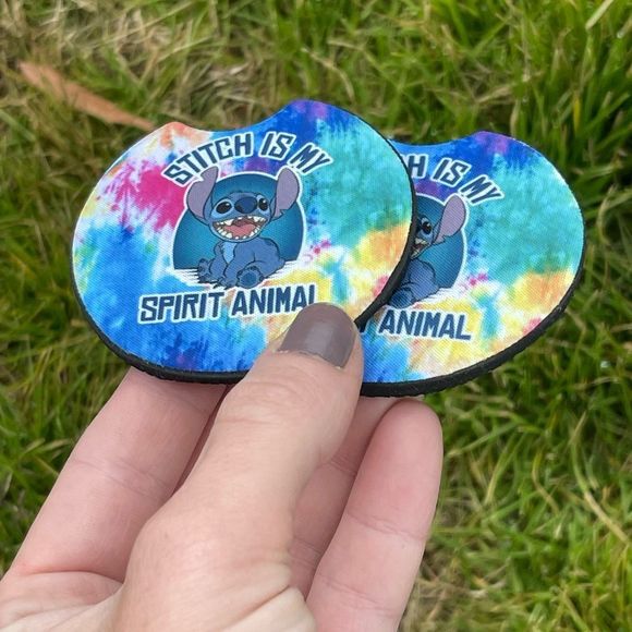 Stitch Is My Spirit Animal Car Coaster Set | Lilo & Stitch Coasters - Picture 3 of 13